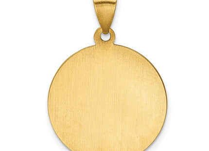 14k Polished and Satin St Peregrine Medal Hollow Pendant (Style XR1378)