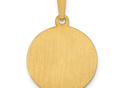 14k Polished and Satin St Peter Medal Hollow Pendant (Style XR1381)