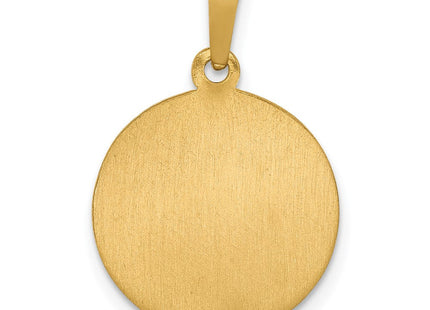 14k Polished and Satin St Theresa Medal Hollow Pendant (Style XR1384)