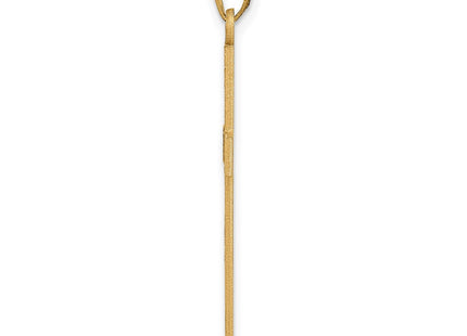 14K gold cross pendant, alternate view