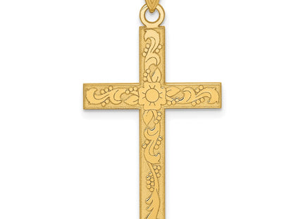 14K gold cross pendant