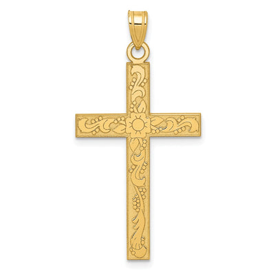 14K gold cross pendant