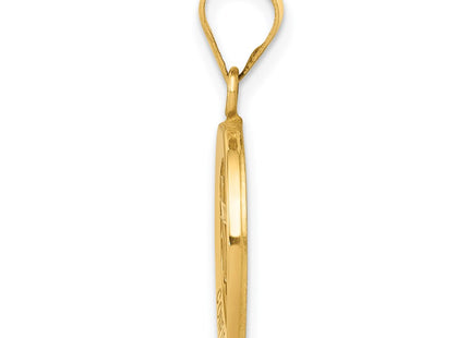 14K gold pendant, alternate view