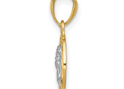 14k Yellow & Rhodium Pendants Style XR1396 - Classique Jewelry Inc.