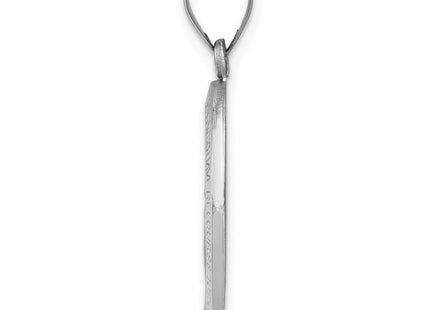 14K white gold miraculous medal pendant, alternate view