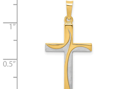 14k Yellow & Rhodium Pendants Style XR1416 - Classique Jewelry Inc.