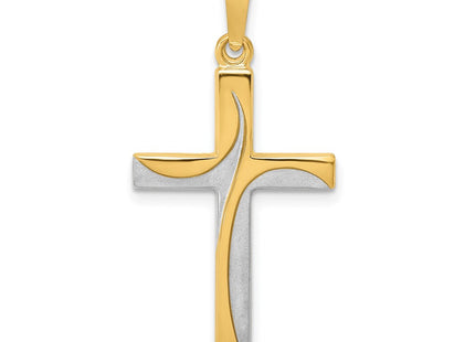 14k Yellow & Rhodium Pendants Style XR1416 - Classique Jewelry Inc.