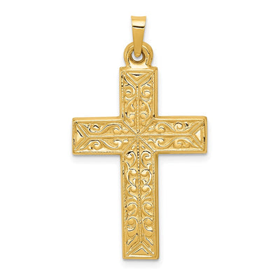 14K gold cross pendant