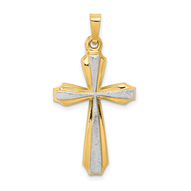 14k Yellow & Rhodium Pendants Style XR1424 - Classique Jewelry Inc.