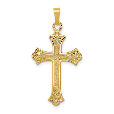 14K gold fleur de lis pendant