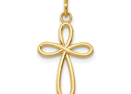 14K gold cross pendant
