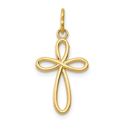 14K gold cross pendant