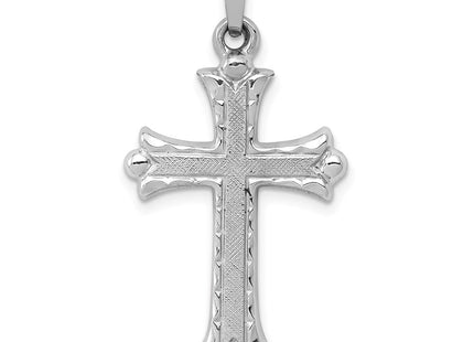 14K white gold fleur de lis pendant