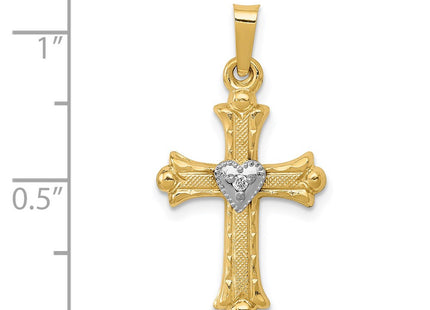 14k Yellow & Rhodium Pendants Style XR1464 - Classique Jewelry Inc.