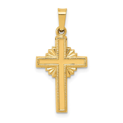 14K gold cross pendant
