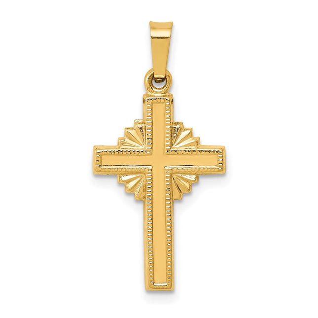 14k Polished Celtic Cross Pendant, 27 x 13mm