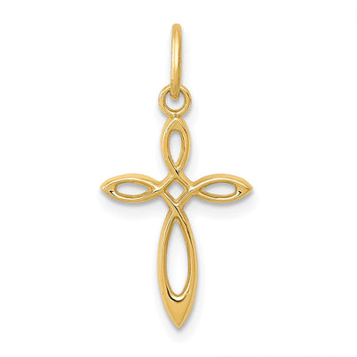 14K gold cross pendant