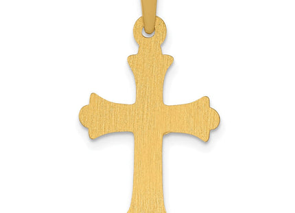 14k Two-Tone Polished INRI Crucifix Cross Pendant (Style XR1490)