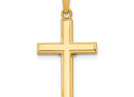 14K w/Rhodium Polished Inri Crucifix Pendant (Style XR1497)
