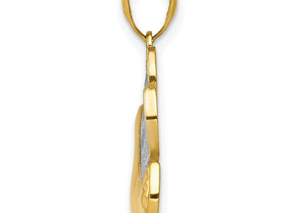 14k Yellow & Rhodium Pendants Style XR1512 - Classique Jewelry Inc.