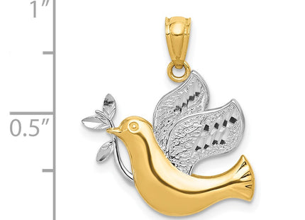 14k Yellow & Rhodium Pendants Style XR1512 - Classique Jewelry Inc.