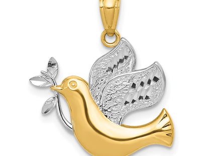 14k Yellow & Rhodium Pendants Style XR1512 - Classique Jewelry Inc.