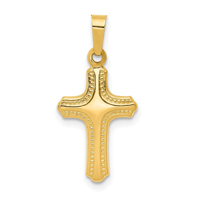 14K gold cross pendant