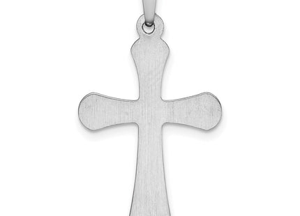 14K white gold cross pendant, another view