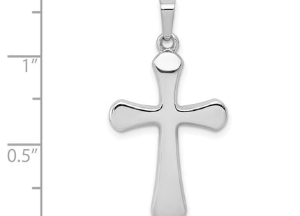 14K white gold cross pendant, further view