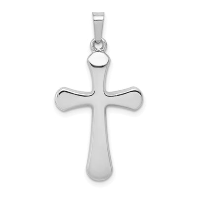 14K white gold cross pendant