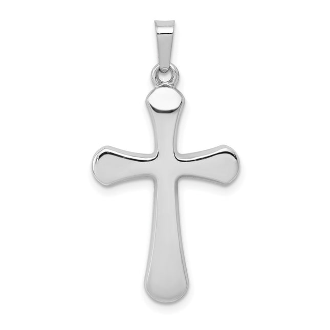 14K white gold cross pendant