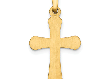 14k Polished Rounded Cross Pendant, 26.6 x 13.7mm