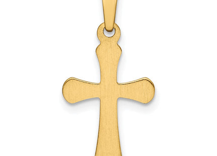 14K gold cross pendant, another view