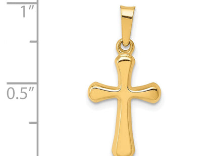 14K gold cross pendant, further view