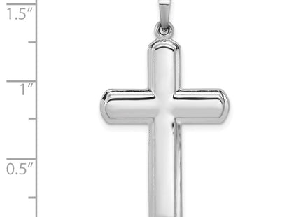 14k White Gold Polished Latin Cross Pendant (Style XR1563)