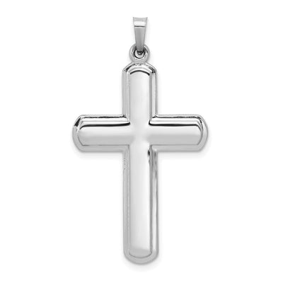 14K white gold cross pendant
