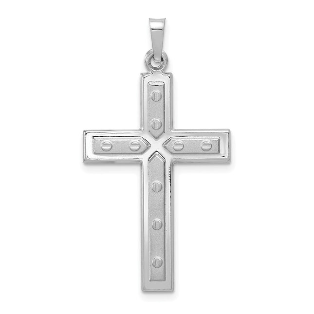 14k Polished Filigree Cross Pendant, 27.13 x 14.47mm
