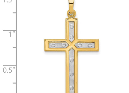 14k Yellow & Rhodium Pendants Style XR1566 - Classique Jewelry Inc.