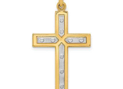 14k Yellow & Rhodium Pendants Style XR1566 - Classique Jewelry Inc.