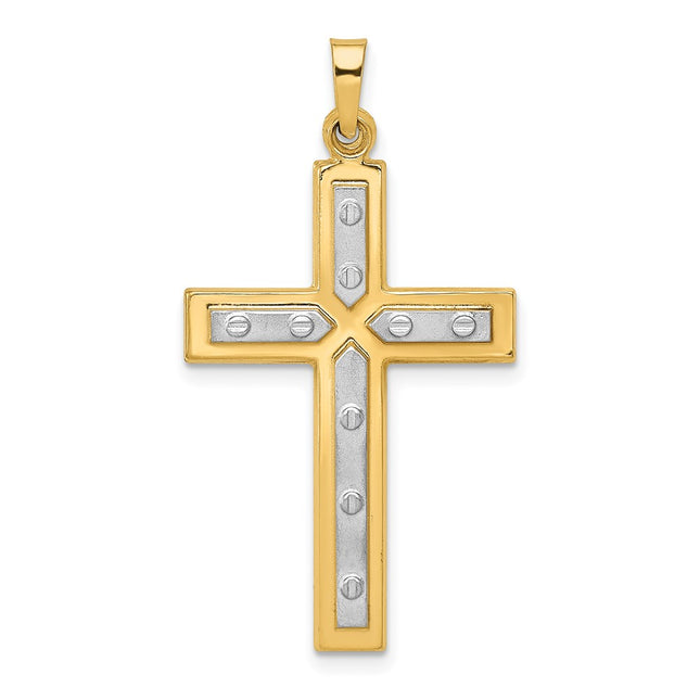 14k Yellow & Rhodium Pendants Style XR1566 - Classique Jewelry Inc.