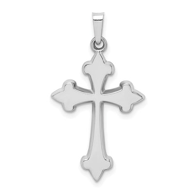 14K white gold fleur de lis pendant