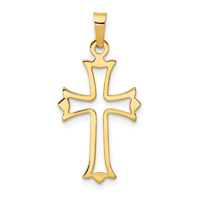 14K gold fleur de lis pendant