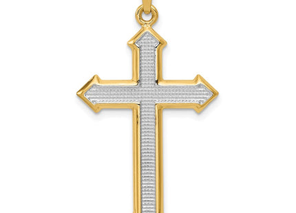 14k Yellow & Rhodium Pendants Style XR1620 - Classique Jewelry Inc.