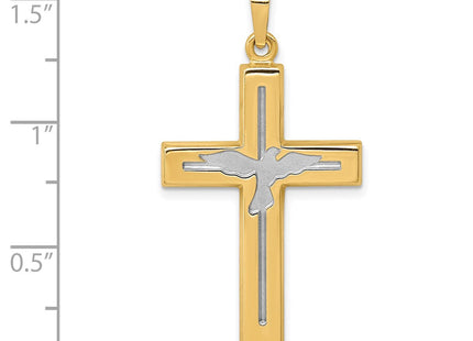 14k Yellow & Rhodium Pendants Style XR1625 - Classique Jewelry Inc.