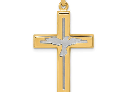 14k Yellow & Rhodium Pendants Style XR1625 - Classique Jewelry Inc.