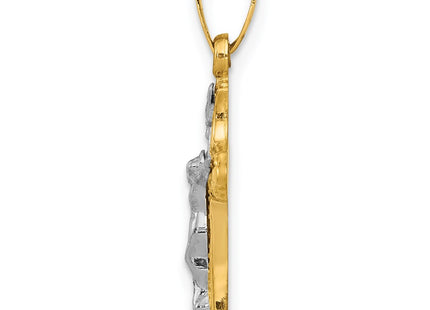 14K gold crucifix pendant, alternate view