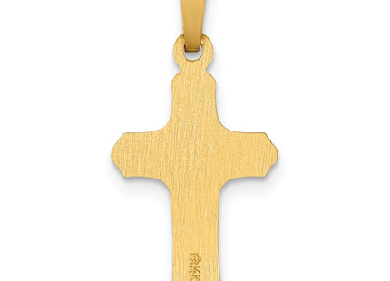 14K gold crucifix pendant, another view