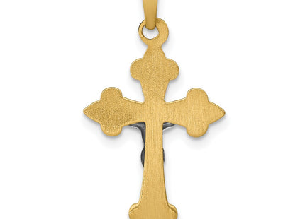 14K gold fleur de lis pendant, another view