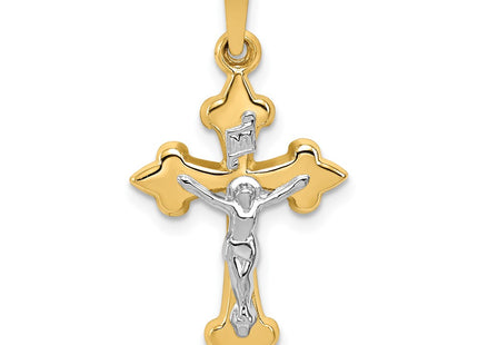 14K gold fleur de lis pendant