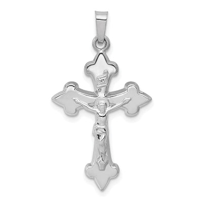 14K white gold fleur de lis pendant